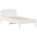 Estructura de cama sin colchón madera maciza blanca 75x190 cm