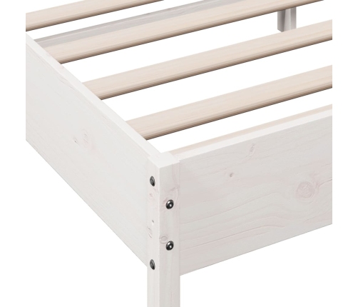 Estructura de cama sin colchón madera de pino blanca 150x200 cm