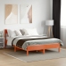Cama sin colchón madera maciza de pino marrón cera 140x200 cm