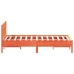 Cama sin colchón madera maciza de pino marrón cera 140x200 cm