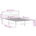 Cama sin colchón madera maciza de pino marrón cera 140x200 cm