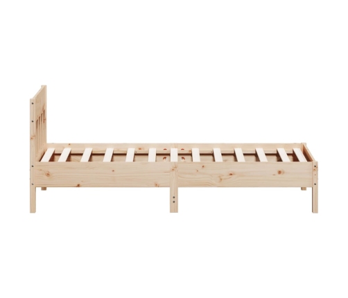 Estructura de cama sin colchón madera maciza de pino 100x200 cm