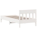 Estructura cama sin colchón madera maciza pino blanca 100x200cm