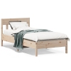 Estructura de cama sin colchón madera maciza de pino 90x200 cm