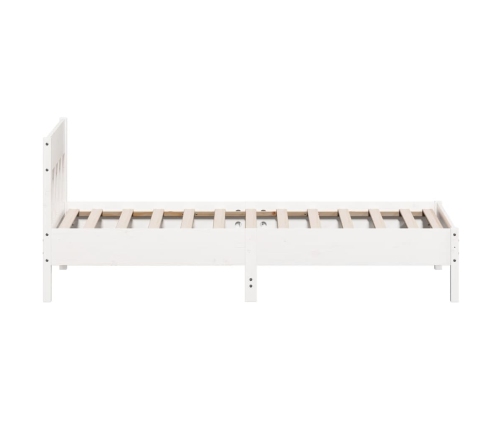 Estructura de cama sin colchón madera de pino blanca 90x200 cm