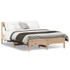 Estructura de cama sin colchón madera maciza de pino 140x190 cm