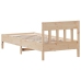 Estructura de cama sin colchón madera maciza de pino 90x190 cm