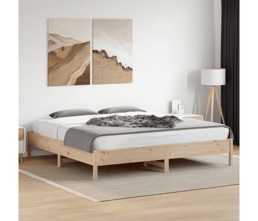 vidaXL Estructura de cama sin colchón madera maciza de pino 200x200 cm