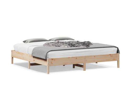 vidaXL Estructura de cama sin colchón madera maciza de pino 200x200 cm