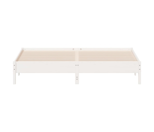 Estructura de cama sin colchón madera maciza blanca 200x200 cm