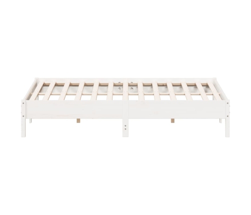 Estructura de cama sin colchón madera maciza blanca 200x200 cm