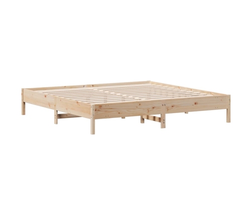 Estructura de cama sin colchón madera maciza de pino 180x200 cm