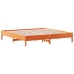 Cama sin colchón madera maciza de pino marrón cera 180x200 cm