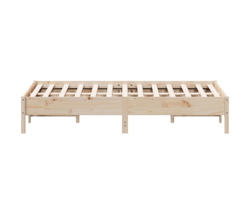 Estructura de cama sin colchón madera maciza de pino 160x200 cm