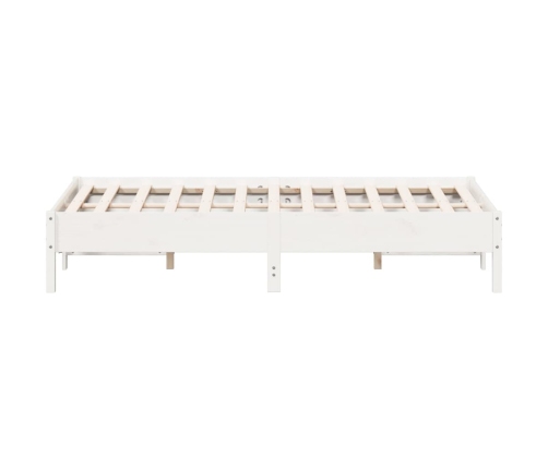 Estructura de cama sin colchón madera de pino blanca 150x200 cm