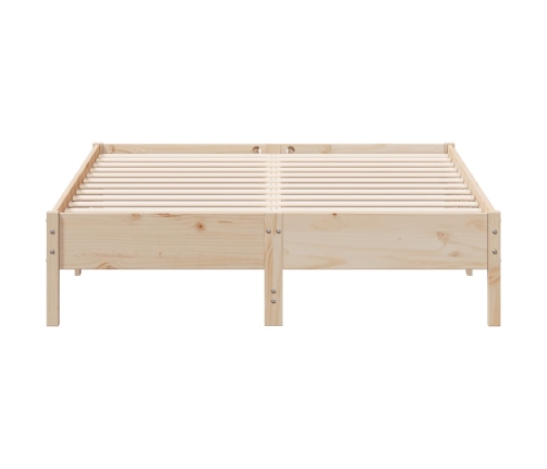 Estructura de cama sin colchón madera de pino maciza 120x200 cm