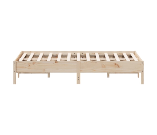 Estructura de cama sin colchón madera de pino maciza 120x200 cm