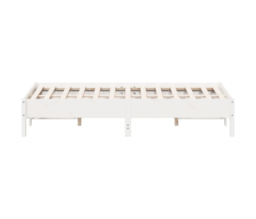 Estructura de cama sin colchón madera de pino blanca 120x200 cm