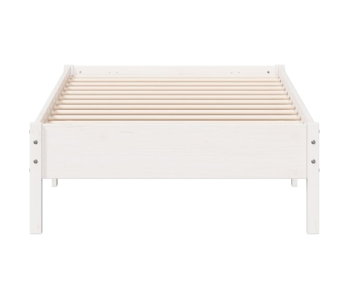 Estructura de cama sin colchón madera de pino blanca 90x200 cm