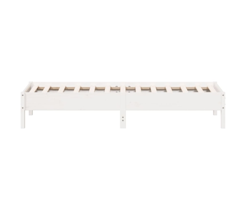 Estructura de cama sin colchón madera de pino blanca 90x200 cm