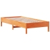 Estructura de cama sin colchón madera de pino marrón 90x200 cm