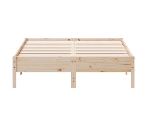 vidaXL Estructura de cama sin colchón madera maciza de pino 135x190 cm