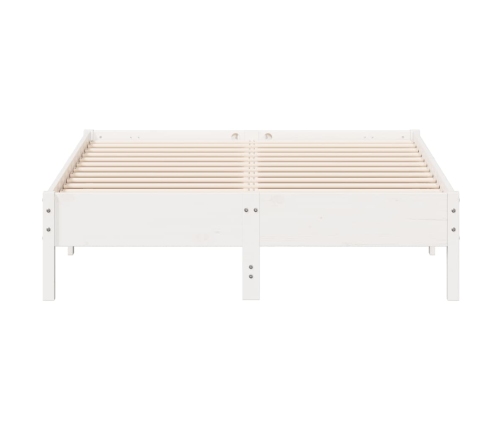 Estructura de cama sin colchón madera de pino blanco 135x190 cm