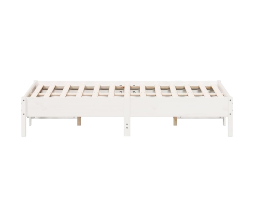 Estructura de cama sin colchón madera de pino blanco 135x190 cm