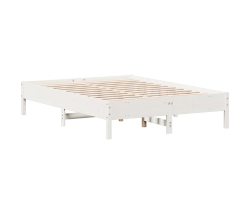 Estructura de cama sin colchón madera de pino blanco 135x190 cm