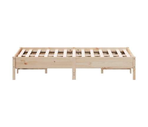 Estructura de cama sin colchón madera maciza de pino 120x190 cm