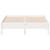 Estructura de cama sin colchón madera maciza blanca 120x190 cm