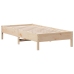 Estructura de cama sin colchón madera maciza de pino 90x190 cm