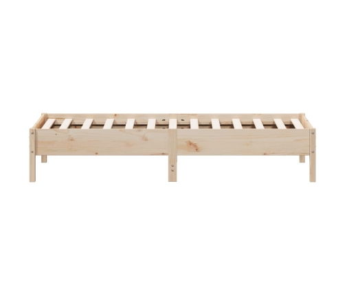 Estructura de cama sin colchón madera maciza de pino 90x190 cm