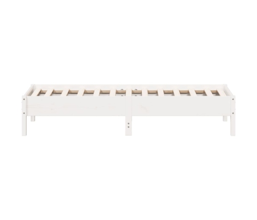 Estructura de cama sin colchón madera maciza blanca 90x190 cm