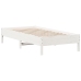 Estructura de cama sin colchón madera maciza blanca 90x190 cm