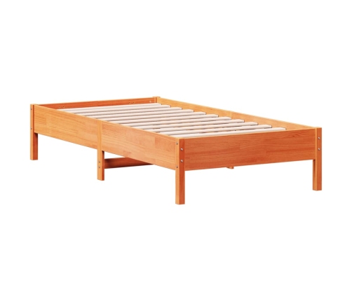 Estructura de cama sin colchón madera maciza marrón 90x190 cm