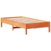 Estructura de cama sin colchón madera maciza marrón 90x190 cm