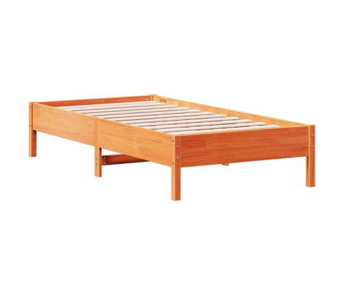 Estructura de cama sin colchón madera maciza marrón 90x190 cm