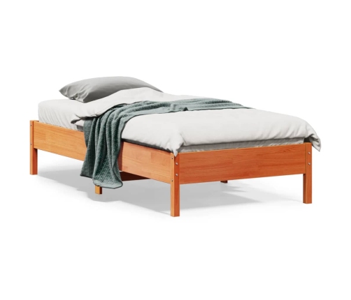 Estructura de cama sin colchón madera maciza marrón 90x190 cm