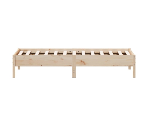 Estructura de cama sin colchón madera maciza pino 75x190 cm