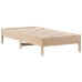 Estructura de cama sin colchón madera maciza pino 75x190 cm