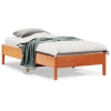 Estructura de cama sin colchón madera maciza marrón 75x190 cm