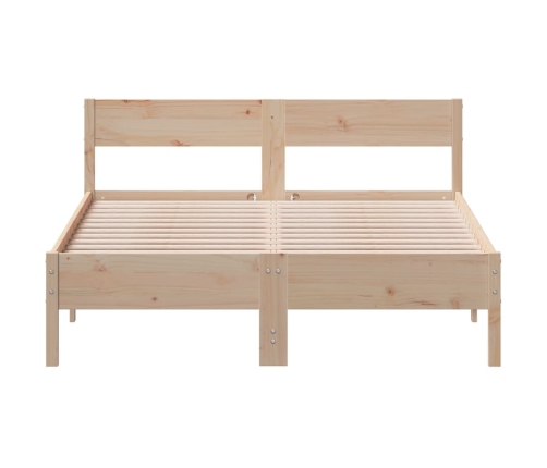 Estructura de cama sin colchón madera maciza de pino 160x200 cm