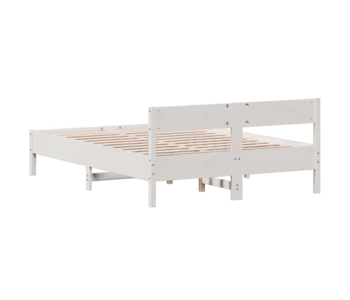 Estructura de cama sin colchón madera maciza de pino 160x200 cm