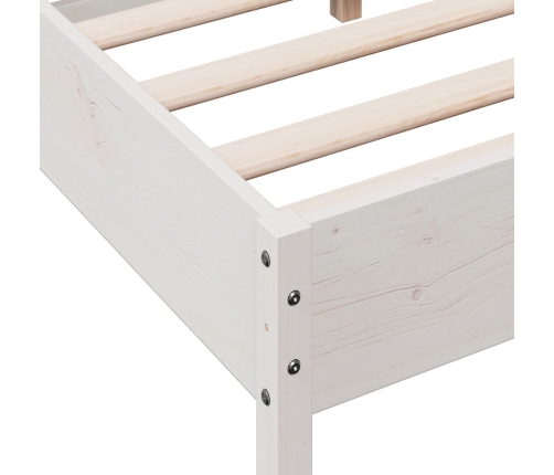 Estructura de cama sin colchón madera de pino blanca 150x200 cm