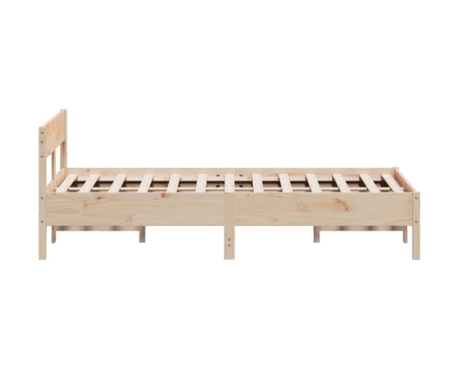 Estructura de cama sin colchón madera de pino blanca 140x200 cm