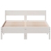 Estructura de cama sin colchón madera de pino blanca 140x200 cm