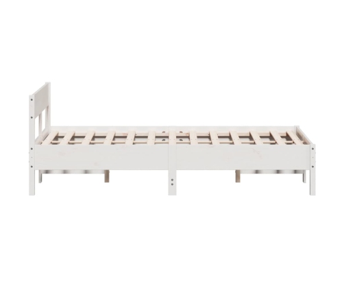 Estructura de cama sin colchón madera de pino blanca 140x200 cm