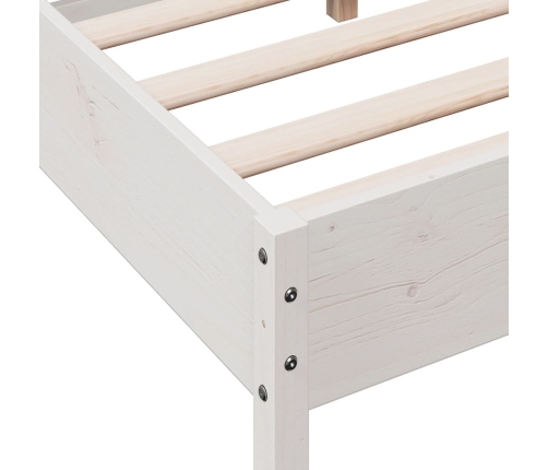 Estructura de cama sin colchón madera de pino blanca 140x200 cm