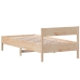 Estructura de cama sin colchón madera maciza de pino 100x200 cm